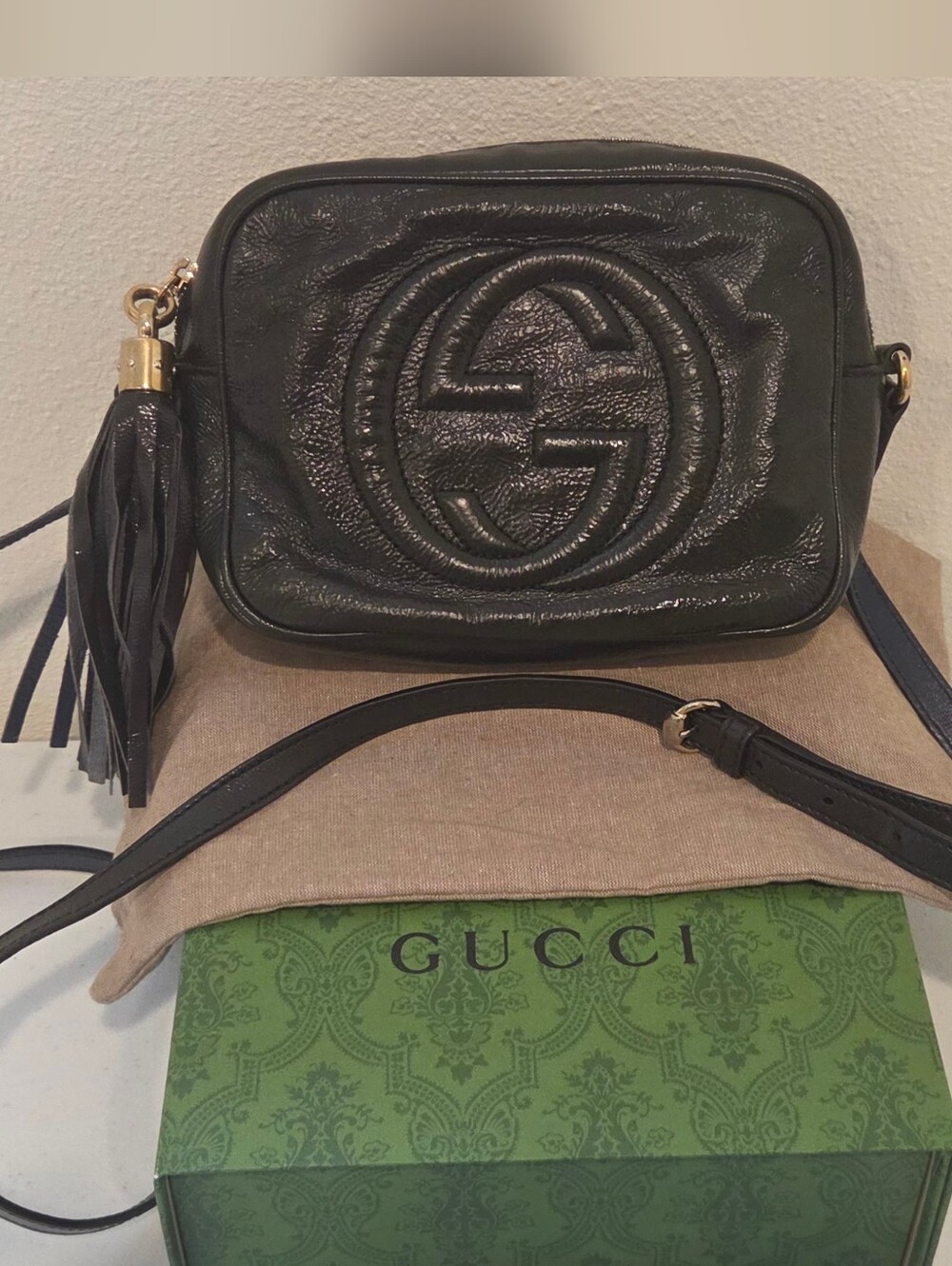 Gucci Soho Disco Patent Leather Crossbody Bag